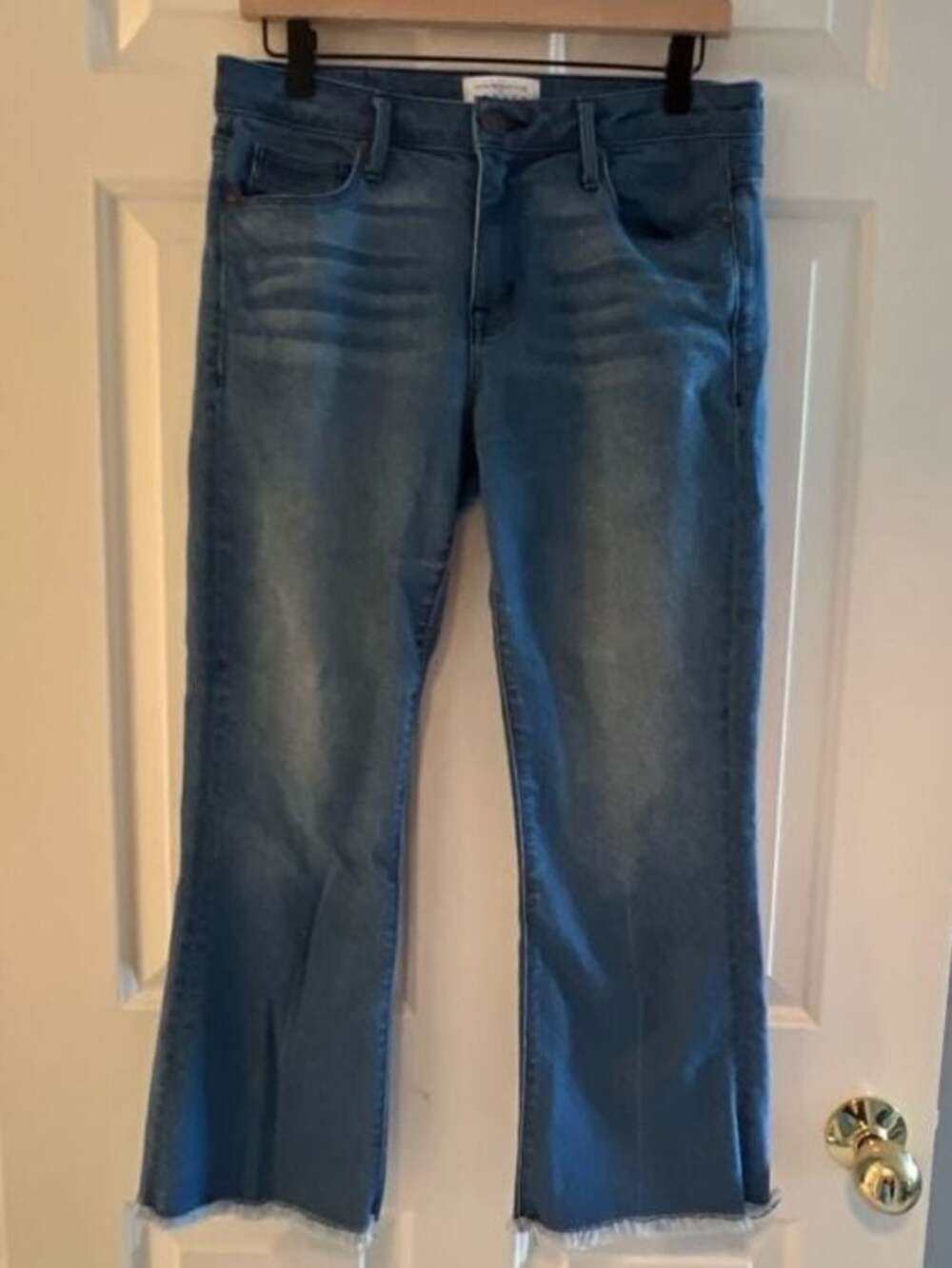 Erin Fetherston x Parker Smith Kamryn‎ Crop Flare Raw Hem Jeans Size 29